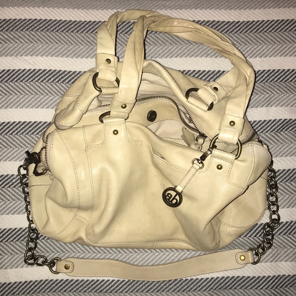 Leather Ivory Audrey Brooke, over-shoulder purse